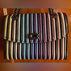 Coach Parker Ombré Rainbow Leather Convertible Crossbody / Shoulder Strap